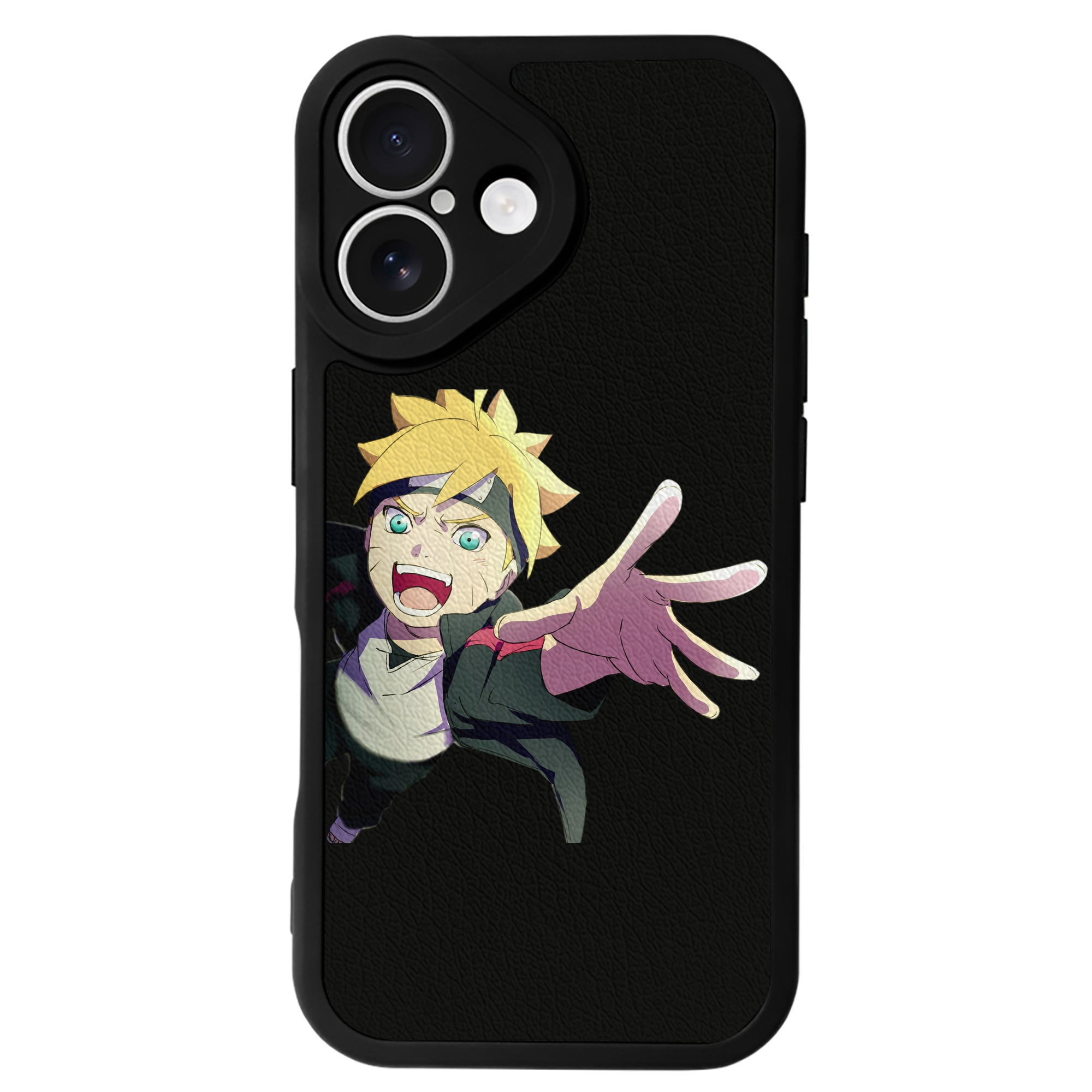 （画像用） NARUTO -ナルト- うずまき ボルト Uzumaki Boruto 【iPhone 16シリーズ対応】シリコンスマホケース（レザー調） 材質：シリコン